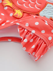 Girls Owl Embroidered One piece Swimsuit Kids Clothes