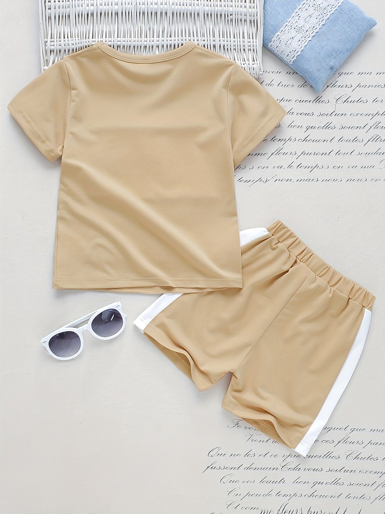 Boys Clock Outfit Shorts & T-shirt Crew Neck Summer Kids Clothes