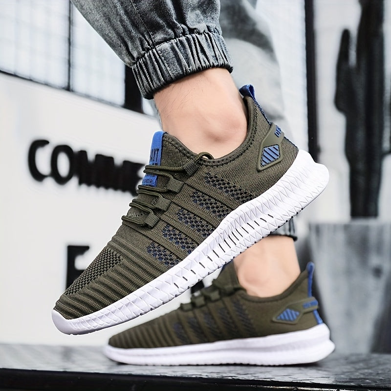Men's Striped Lightweight Casual Shoes for Traveling Hiking