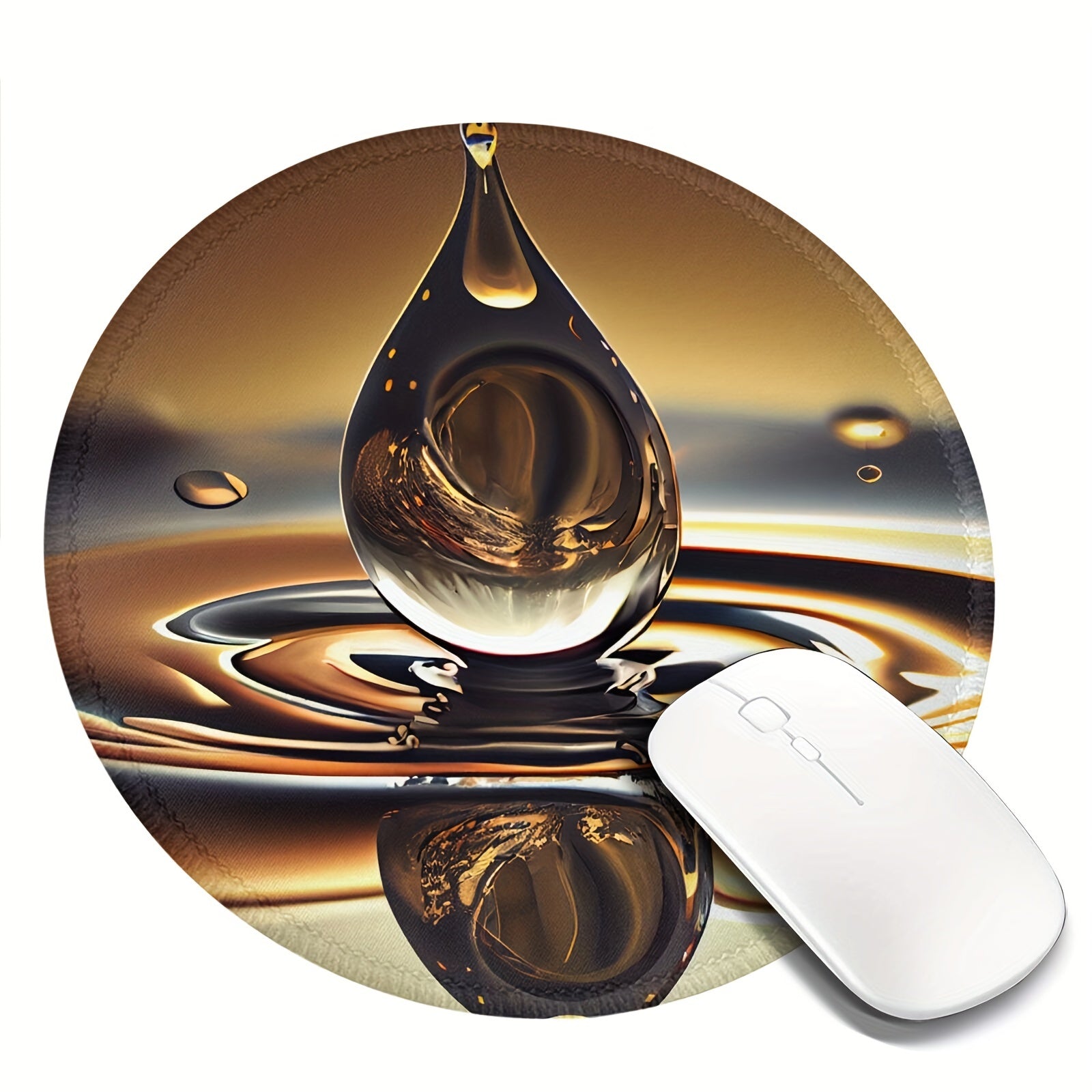 Big Drop Pattern Round Mouse Pad 20x20cm