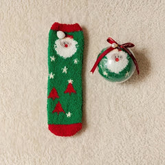Christmas Style Socks For Boys and Girls, Ball Shaped Packaging