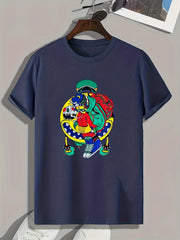 Anime Print Men's Graphic T-Shirt for Summer