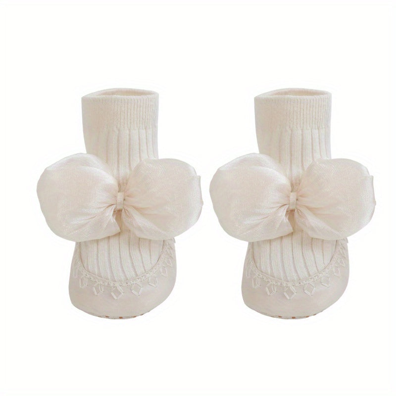Baby Girls Kids Floor Shoes Socks Bowknot Princess Socks