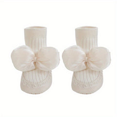 Baby Girls Kids Floor Shoes Socks Bowknot Princess Socks