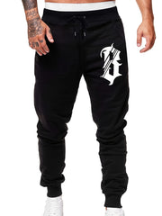 Men's Letter Print Thick Casual Sweatpants