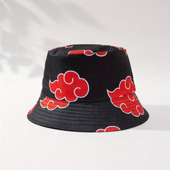 Cartoon Clouds Print Bucket Hat Reversible Lightweight Fisherman Cap