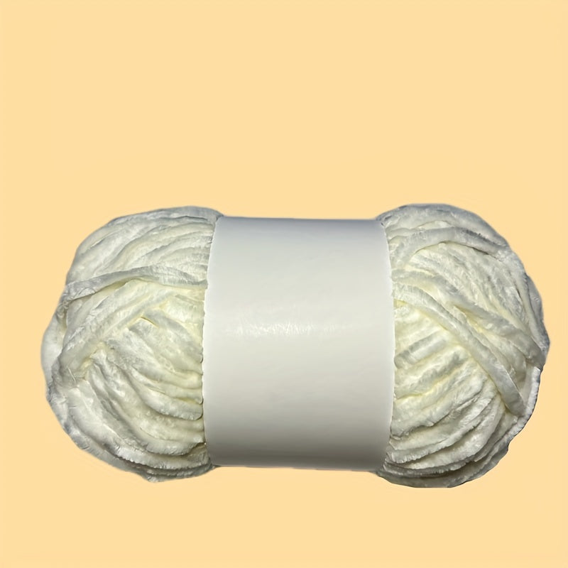 2 Rolls Velvet Yarn Crochet Thread DIY Craft Thick Wool Hook Needle 80M