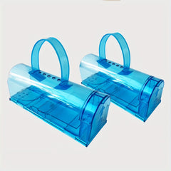 Humane Mouse Traps Set with Handle, Reusable Indoor No Kill Mouse Traps