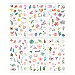 6pcs Creative Washi Paper Stickers Set for Artistic Creations
