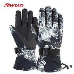 NEWTAG Thermal Gloves Waterproof Fleece Touch Screen Motorcycle Gloves