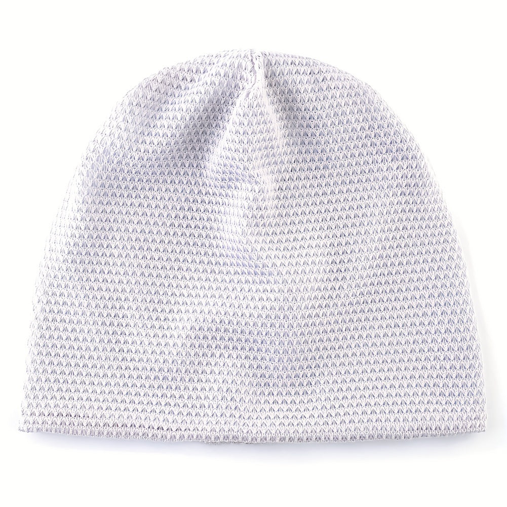 Elastic Beanie Mesh Warm Skull Cap Casual Knit Hat Windproof Beanies For Women