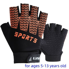 Kids Half Finger Cycling Gloves Breathable Non-slip