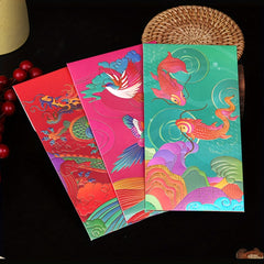 6pcs Thickened Pearlescent Red Envelopes For Year Supplies
