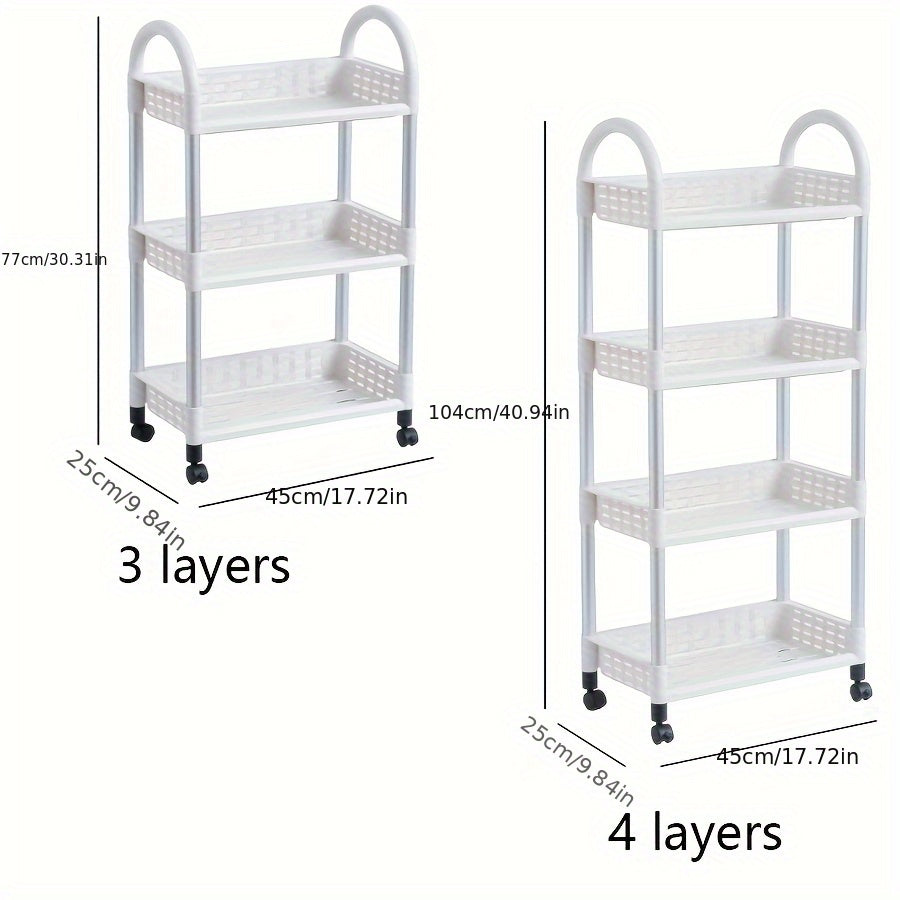 1pc Storage Rack Trolley Storage Rack grid Capacity Home Organization