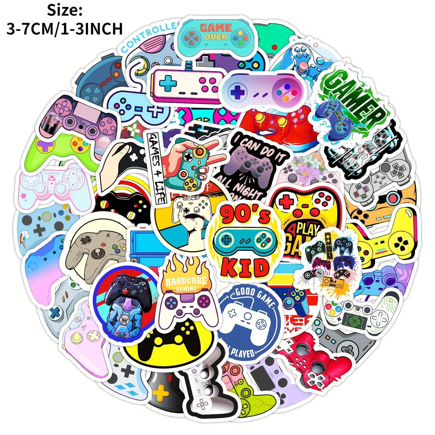 50pcs Game Console Stickers DIY Toys Wall Luggage Decoration Waterproof Stickers