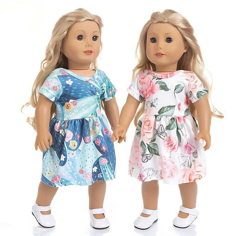 Cartoon Pattern Dress And Underwear Gift For Doll Love