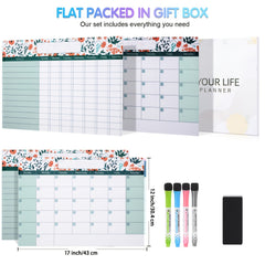 Magnetic Dry Erase Fridge Calendar and Chore Chart