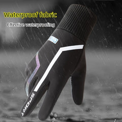 Winter Cycling Plus Velvet Waterproof Gloves Touch Screen