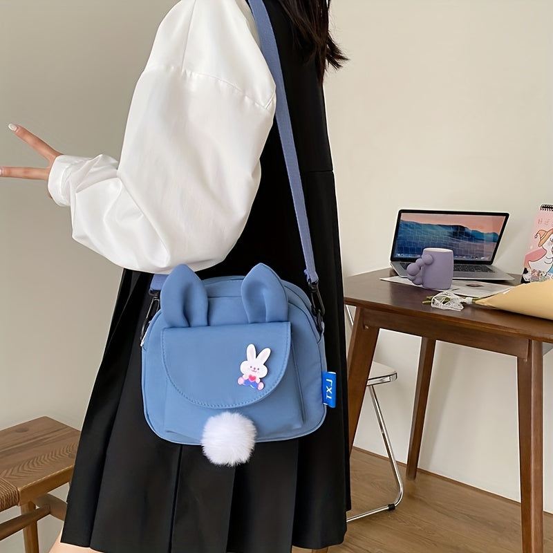 Rabbit Ears Canvas Crossbody Bag Coin Purse