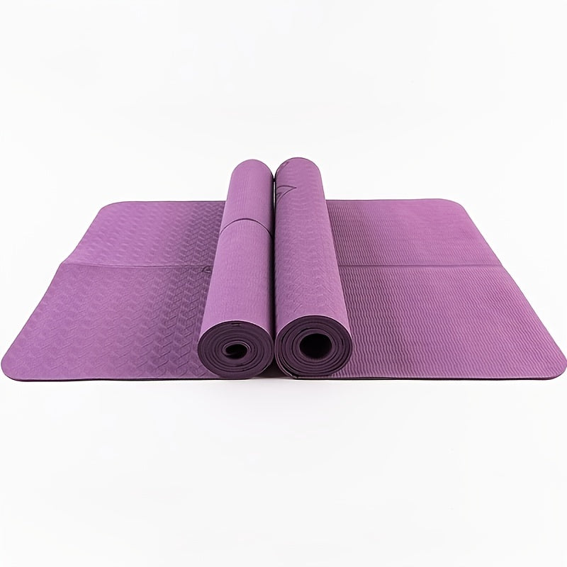 Foldable TPE Yoga Mat Purple 183x61x0.72in