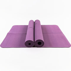 Foldable TPE Yoga Mat Purple 183x61x0.72in