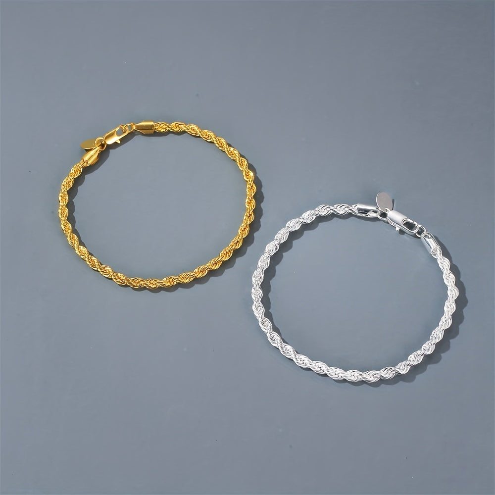 Classic Twisted Rope Bracelet For Girls Jewelry Accessories