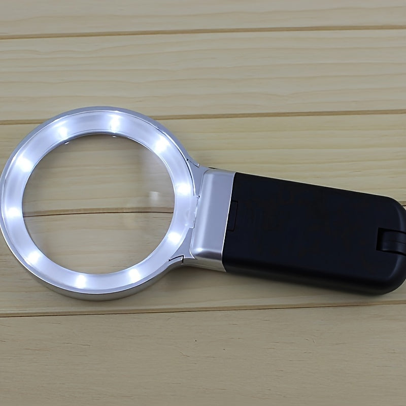 LED Lighted Hands Magnifying Glass With Light Stand Portable Illuminated Magnifi