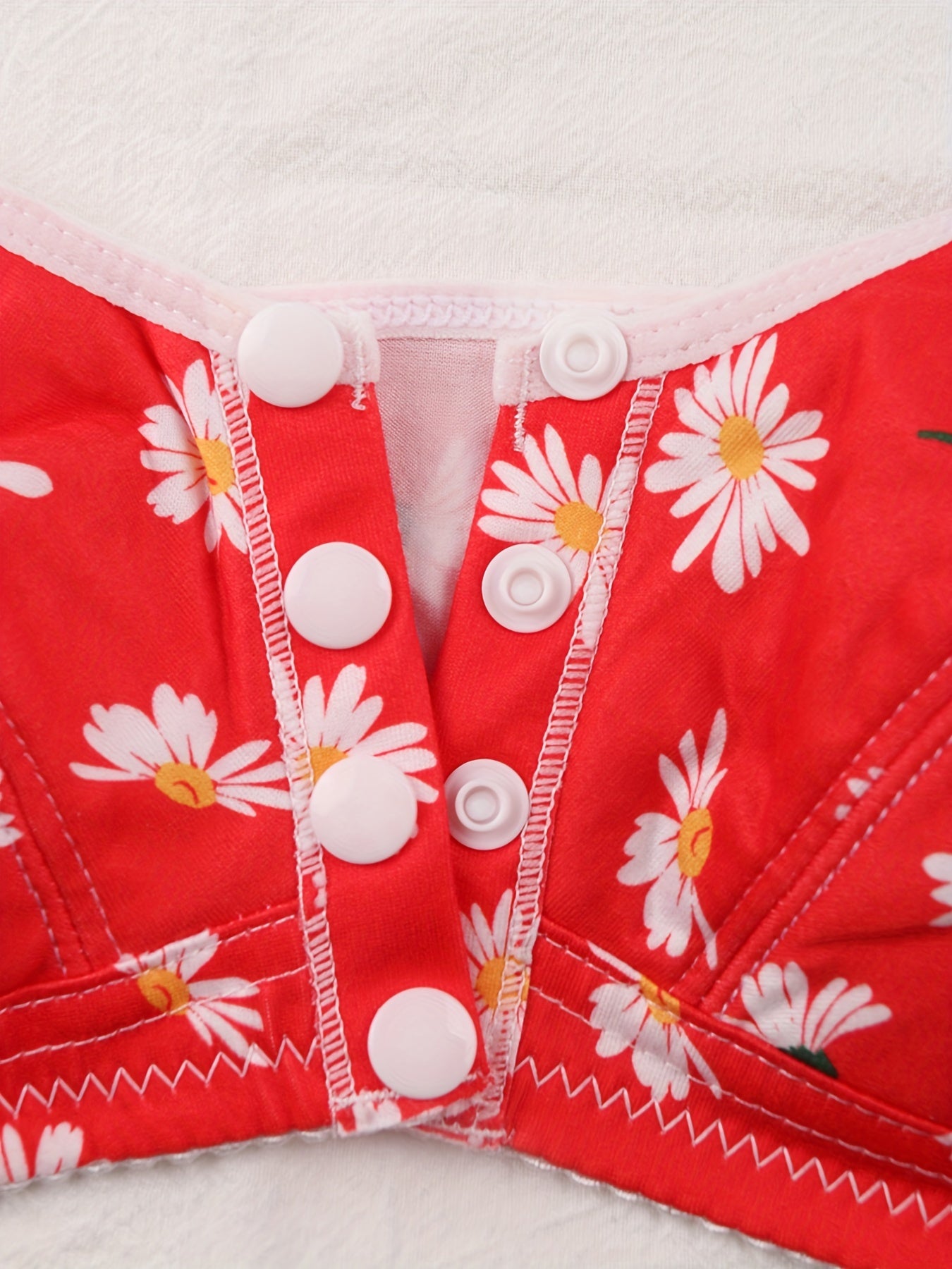 4pcs Floral Print Wireless Bras Front Buckle Push Up Bra Women's Lingerie