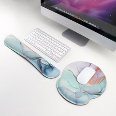 Marble Mouse Pad Wrist Rest Memory Foam Non Slip Comfortable Hand Rest