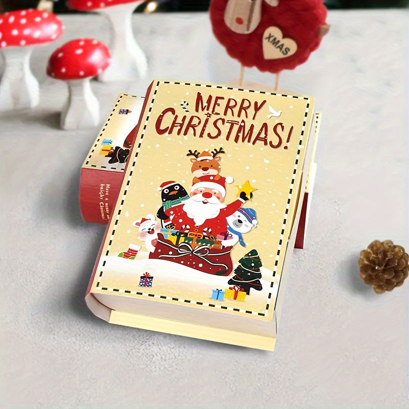 5pcs Christmas Book Paper Snack Candy Cookie Decor