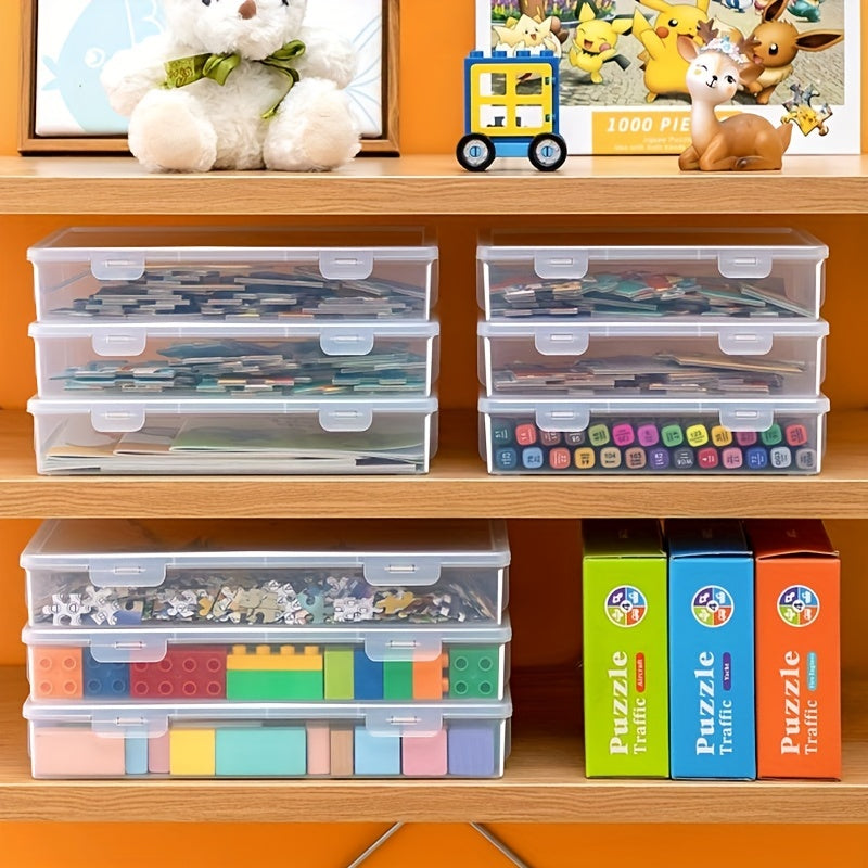 Puzzle Storage Box Toy Building Block Sorting Box for Children