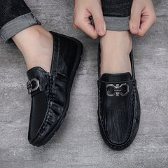 Men's Comfy Moc Toe Loafer Shoes Non Slip