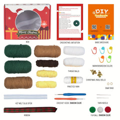 Crochet Christmas Tree DIY Ornaments Kit with English Manual