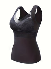 Lace Thermal Underwear Sleeveless Slim Top