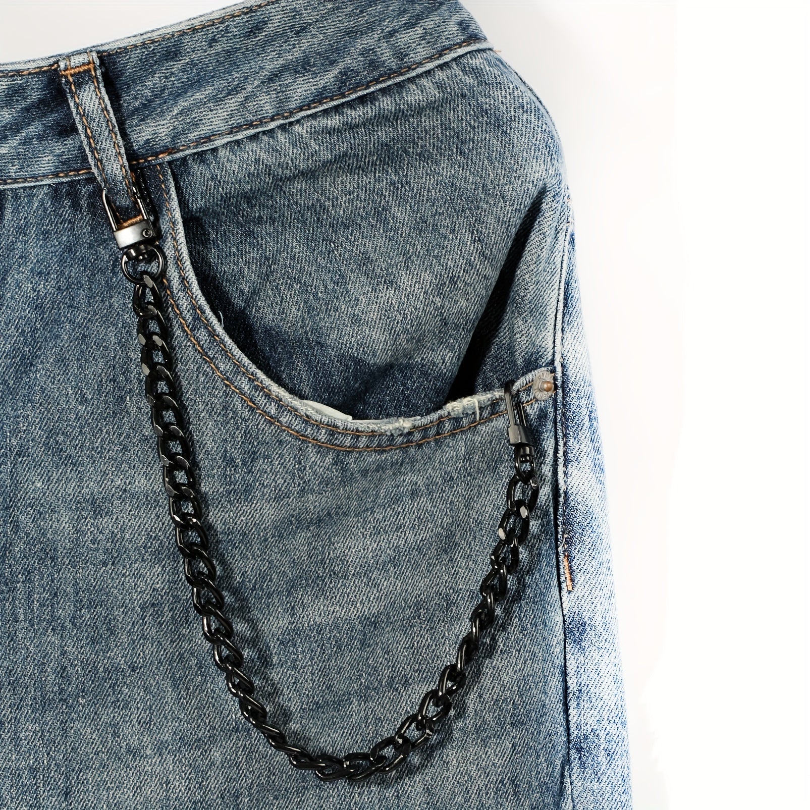 Iron Alloy Pants Chain Rock Punk Trousers Pants Jean Chain Men's HipHop Jewelry