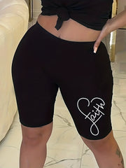 Faith Print High Waist Biker Shorts