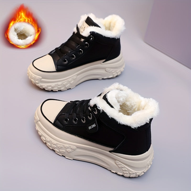 Women's Warm Medium Tube Sneakers Comfortable Casual Sport Shoes