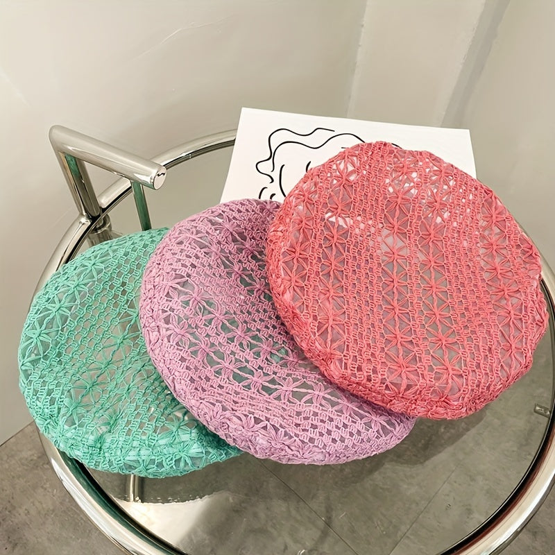 Mesh Beret Thin Breathable Cap