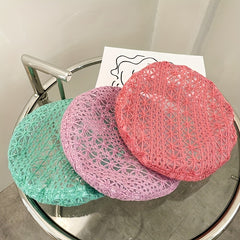 Mesh Beret Thin Breathable Cap