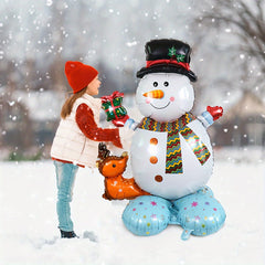Christmas Gift Snowman Balloon Decoration