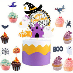 9pcs Halloween Cupcake Toppers Cake Decorations for Party