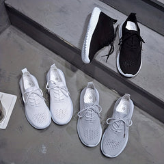 Women's Knitted Sports Shoes Breathable Low Top Sneakers