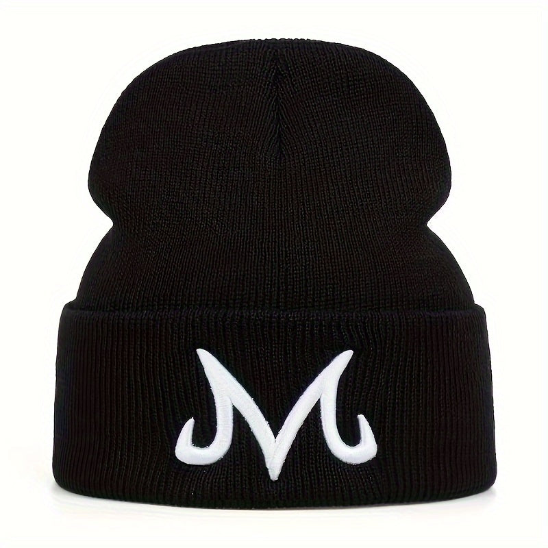 Winter Knitted Beanie Hat with Ear Protection for Outdoor Skiing