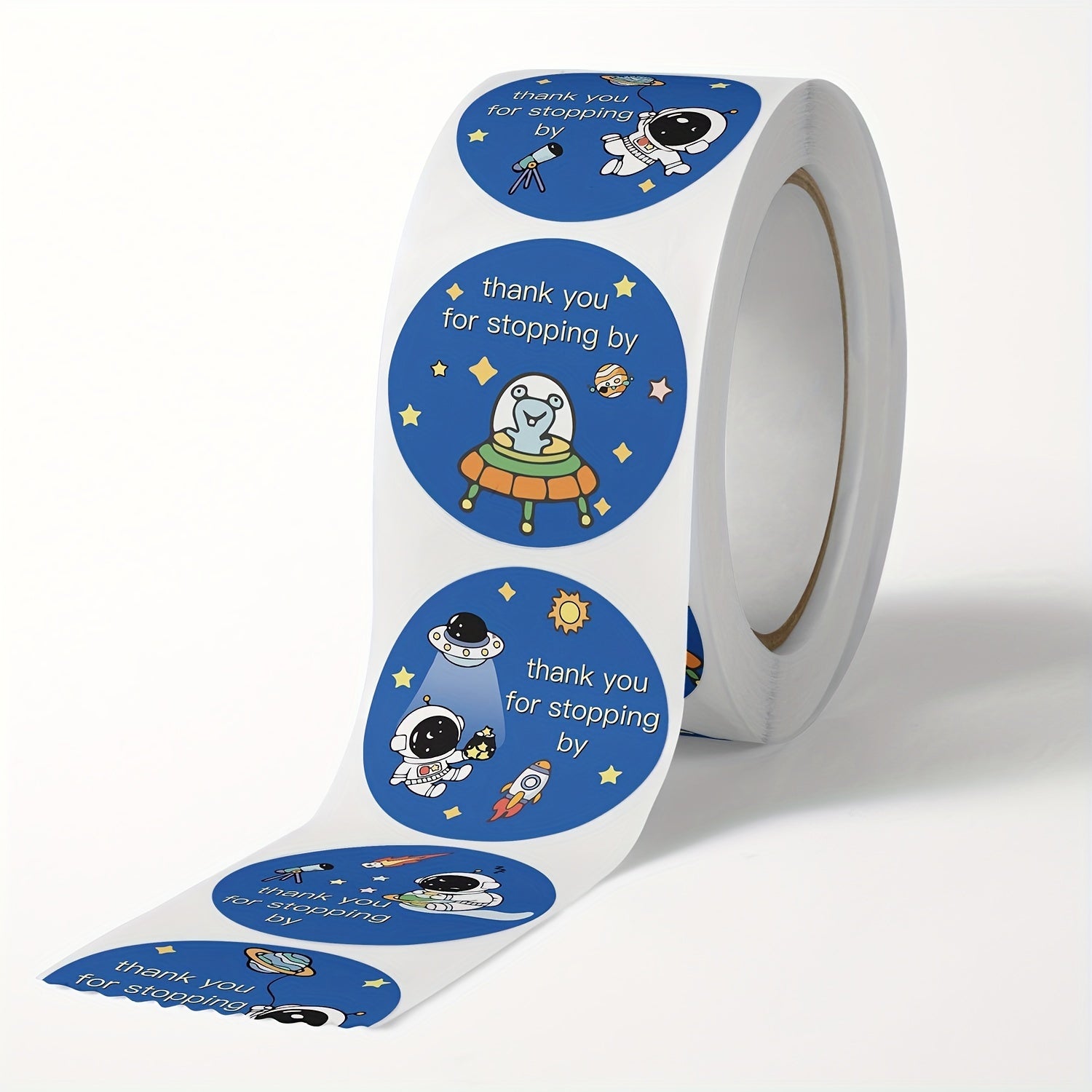 160pcs Space Alien Rocket Stickers Thank You Welcome Labels