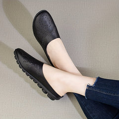 Women's Hollow Out Flat Shoes Slip on Summer Half Slippers
