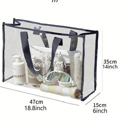 Large Capacity Transparent Swimming Bag PVC Hand Cosmetic Storage Tote