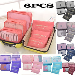 6 Pcs Travel Storage Bag Dustproof Clothes Organizers Multifunctional Bag