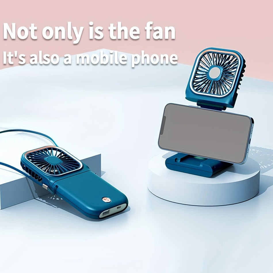 Portable Neck Fan Handheld USB Rechargeable Fan 3000mAh Power