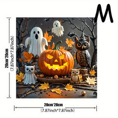 Halloween Puzzle Spooky Pumpkin Ghosts Jack o' Lantern & Owls Wooden Jigsaw