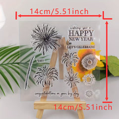 Christmas Fireworks Metal Cutting Dies And Stamps